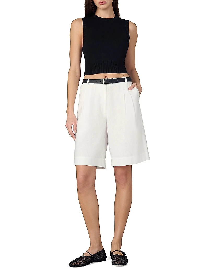 The Brody Linen Blend Bermuda Shorts