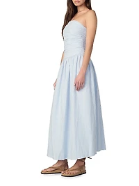 The Reina Cotton-Linen Maxi Dress