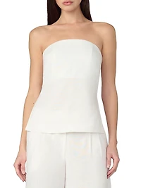 The Mariel Linen Blend Bandeau Top