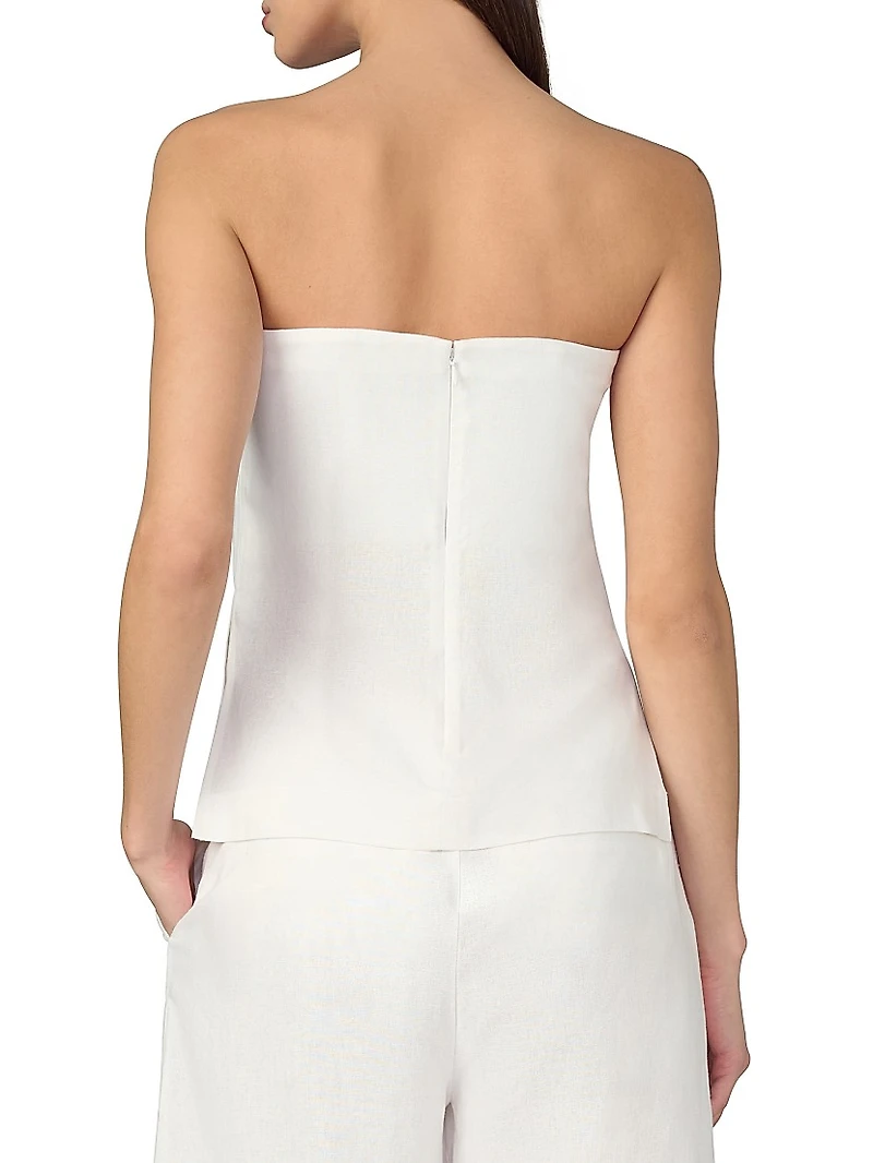 The Mariel Linen Blend Bandeau Top