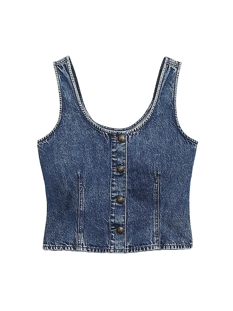 Poppy Denim Top