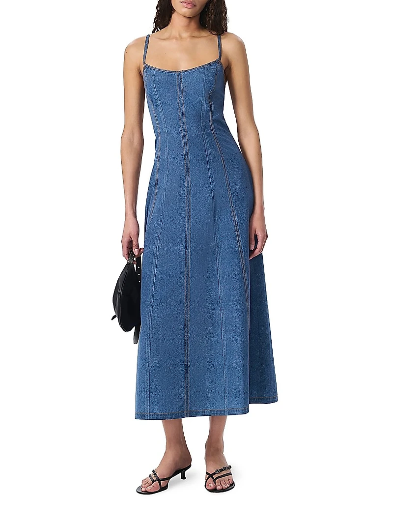 Miramar Melody Denim Midi-Slipdress