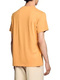 Wave Print Cotton T-Shirt