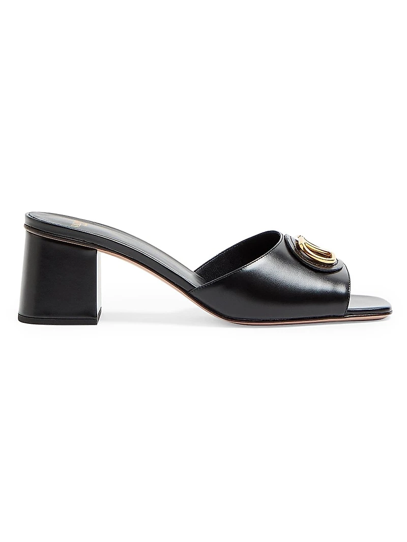 VLogo Signature 60MM Slide Sandals Calfskin
