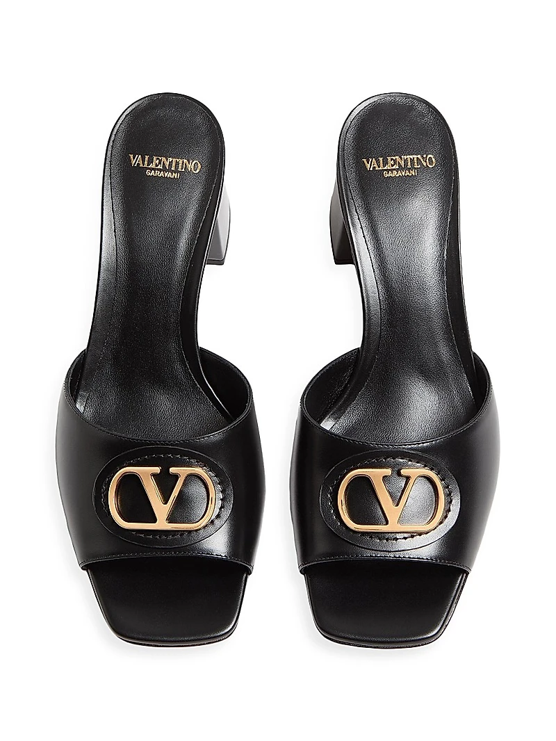 VLogo Signature 60MM Slide Sandals Calfskin