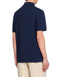 Polo Shirt with Flower Patch