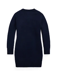 Girl's Flag Intarsia Sweater Dress