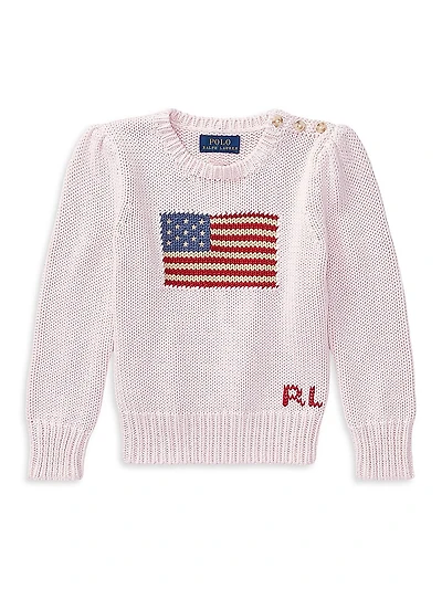 Little Girl's & Girl's American Flag Sweater
