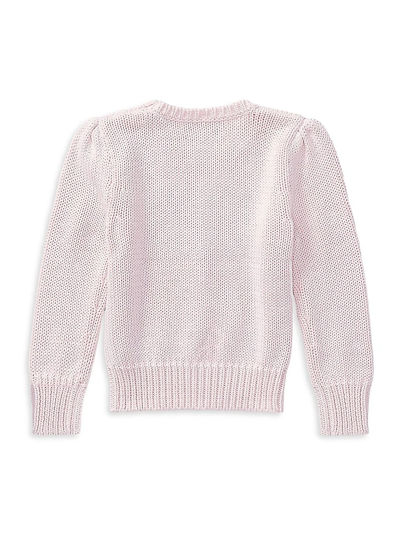 Little Girl's & American Flag Sweater