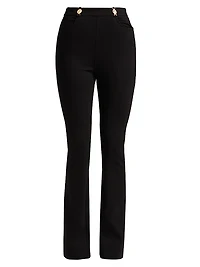 Devin High-Rise Stretch-Ponte Pants