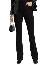 Devin High-Rise Stretch-Ponte Pants
