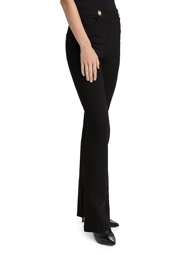 Devin High-Rise Stretch-Ponte Pants