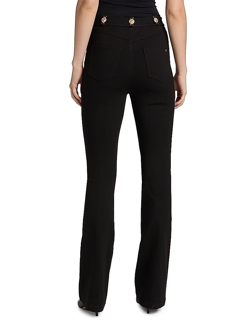 Devin High-Rise Stretch-Ponte Pants