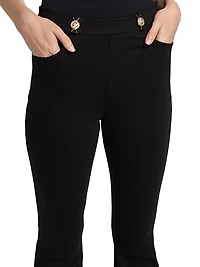Devin High-Rise Stretch-Ponte Pants