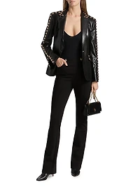 Devin High-Rise Stretch-Ponte Pants
