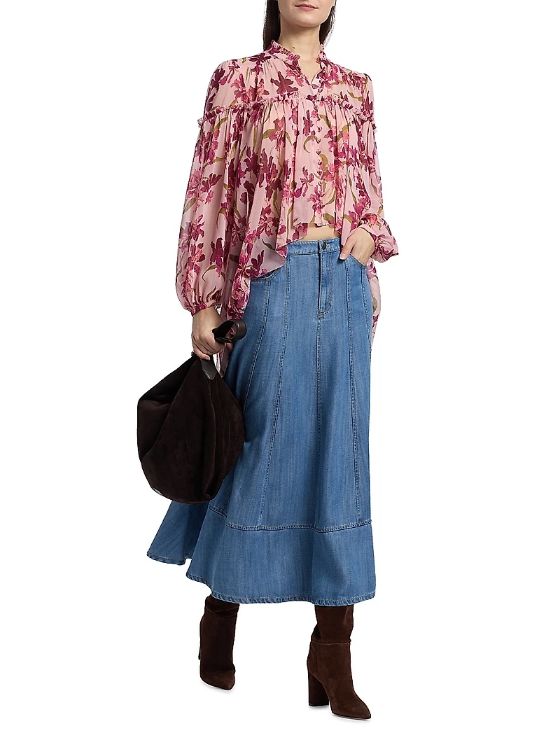 Mathilde Denim Maxi Skirt