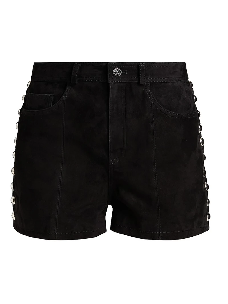 Shannon Studded Suede Shorts
