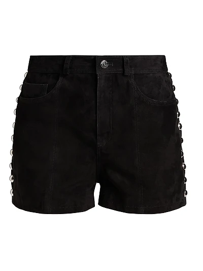 Shannon Studded Suede Shorts