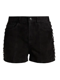Shannon Studded Suede Shorts