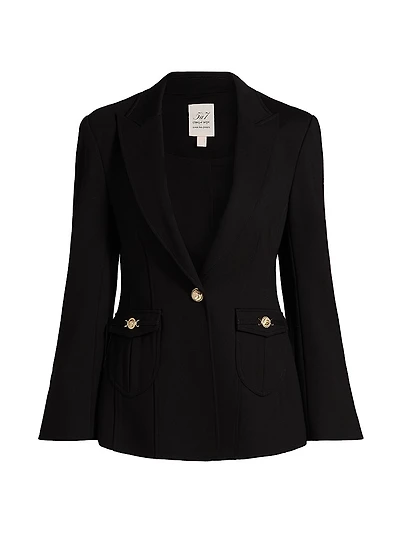 Sable Peak-Lapel Blazer