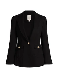 Sable Peak-Lapel Blazer