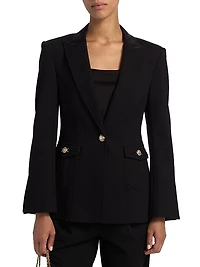 Sable Peak-Lapel Blazer