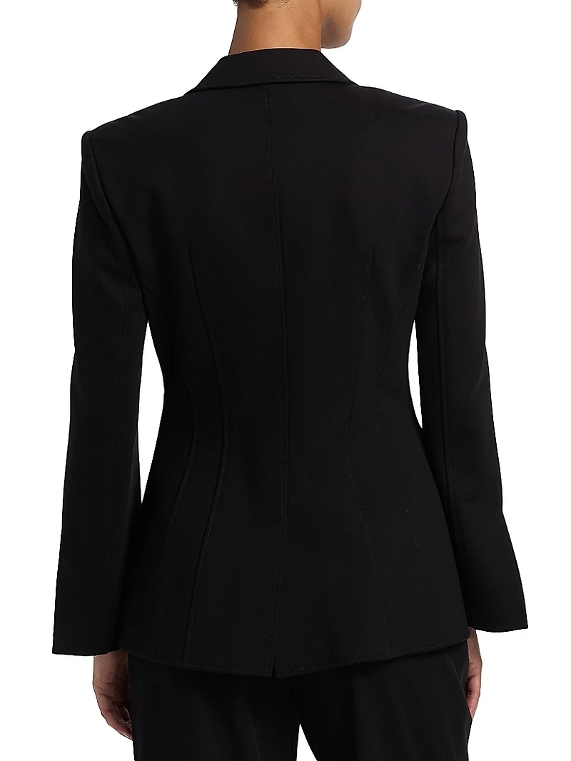Sable Peak-Lapel Blazer