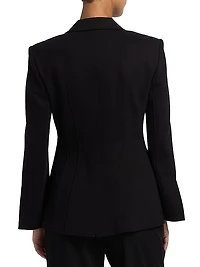 Sable Peak-Lapel Blazer