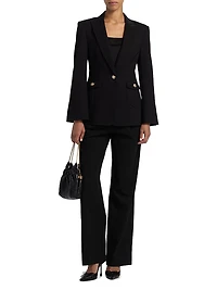 Sable Peak-Lapel Blazer