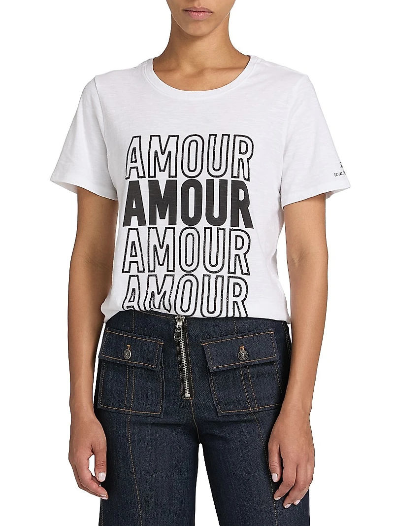 Embellished Amour Graphic T-Shirt