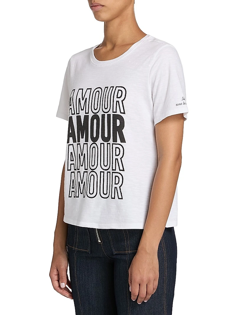 Embellished Amour Graphic T-Shirt