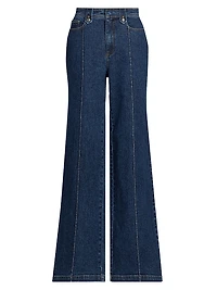Niko Seamed Wide-Leg Jeans