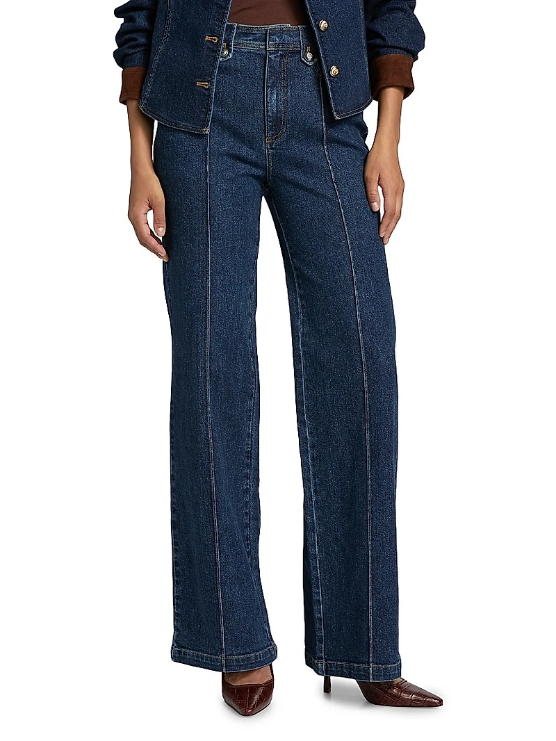 Niko Seamed Wide-Leg Jeans