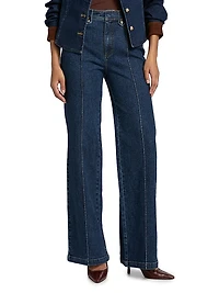 Niko Seamed Wide-Leg Jeans