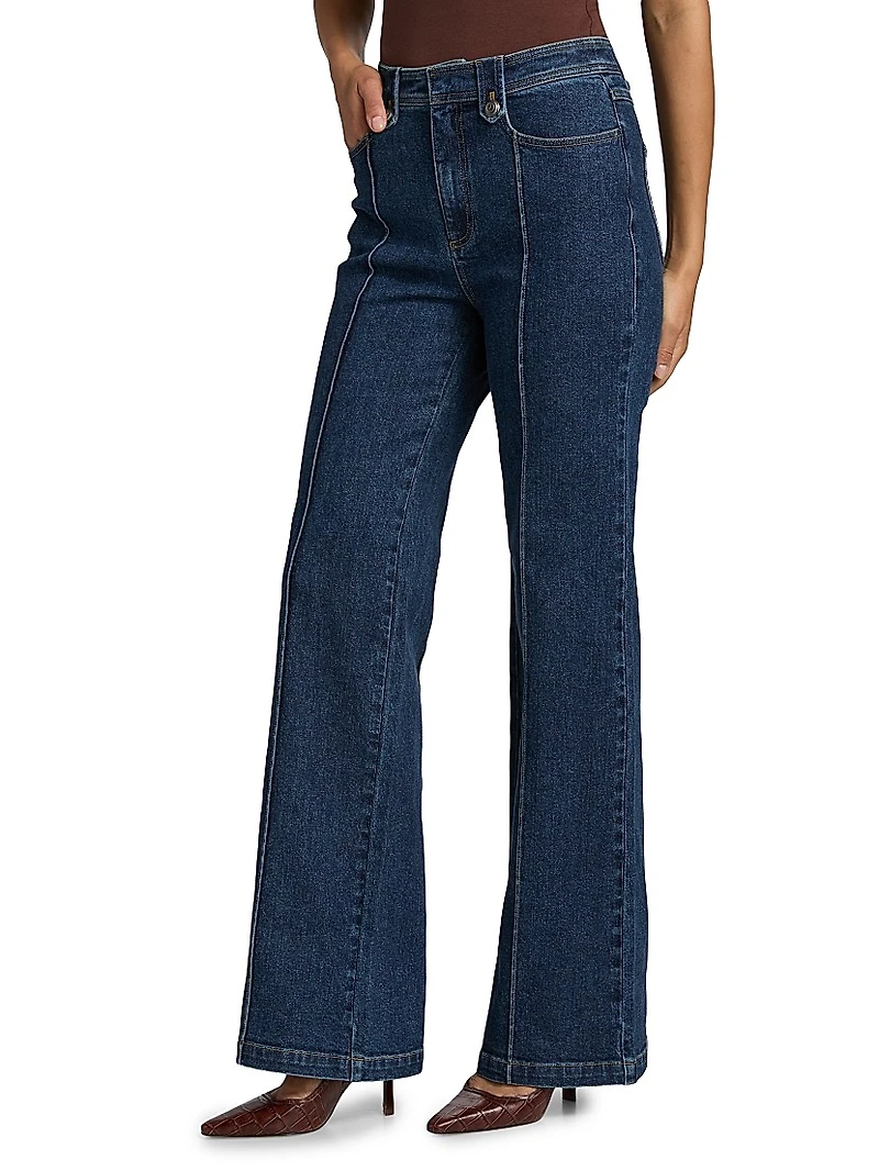 Niko Seamed Wide-Leg Jeans