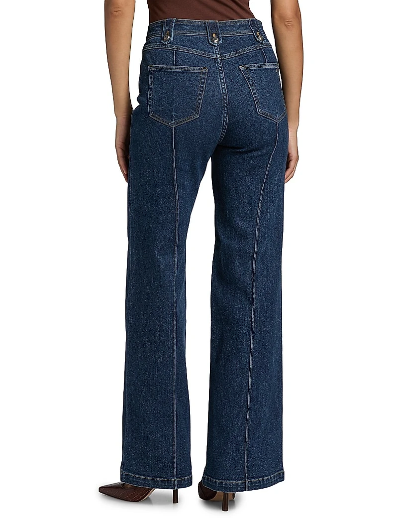 Niko Seamed Wide-Leg Jeans