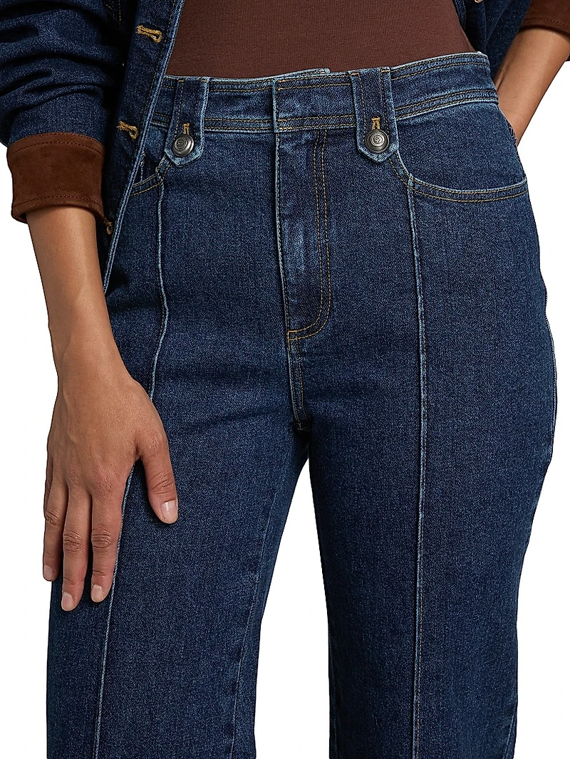 Niko Seamed Wide-Leg Jeans