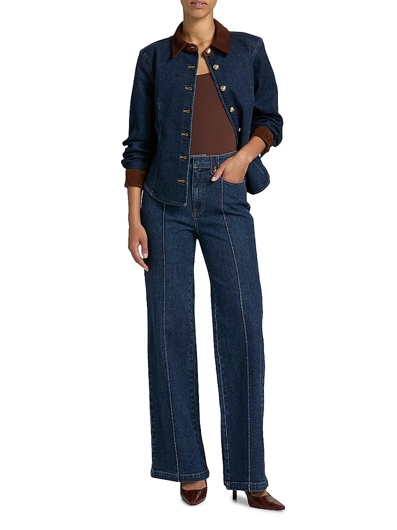 Niko Seamed Wide-Leg Jeans