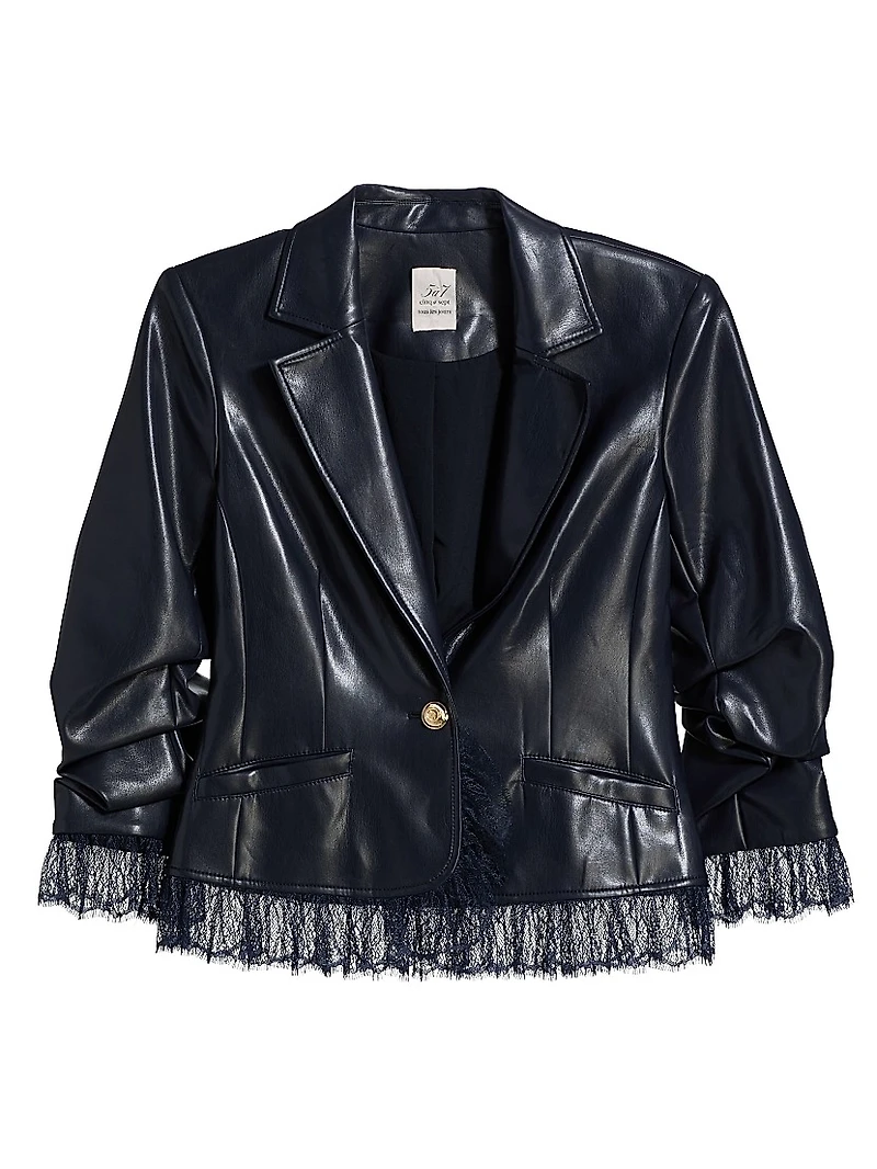 Le Petit Roxie Vegan Leather Blazer