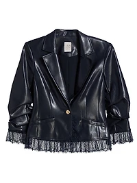 Le Petit Roxie Vegan Leather Blazer