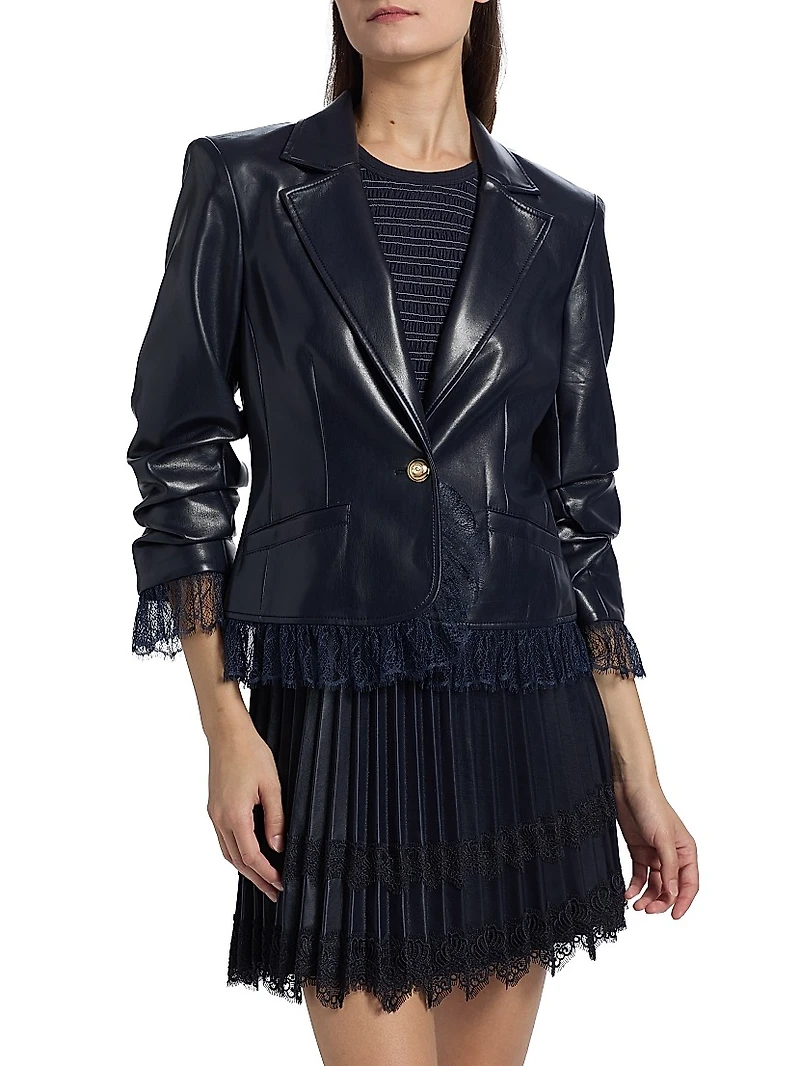Le Petit Roxie Vegan Leather Blazer