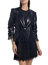 Le Petit Roxie Vegan Leather Blazer