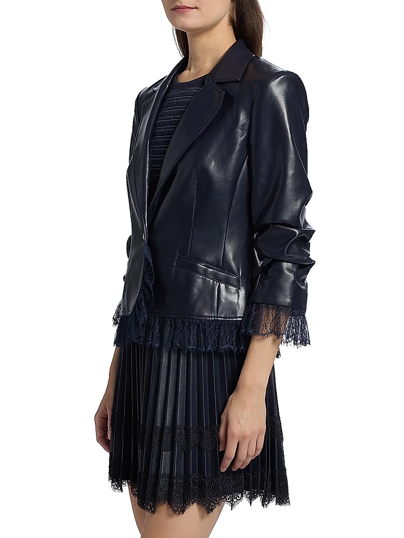 Le Petit Roxie Vegan Leather Blazer