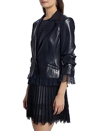Le Petit Roxie Vegan Leather Blazer