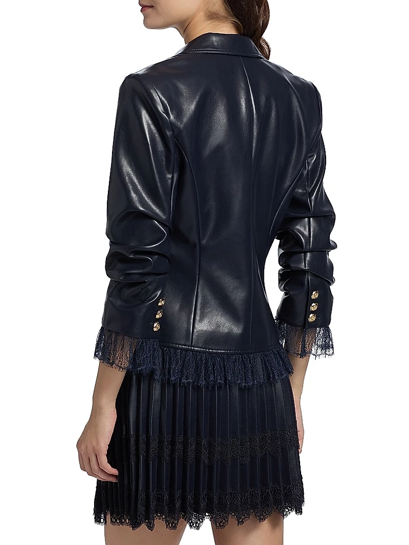 Le Petit Roxie Vegan Leather Blazer