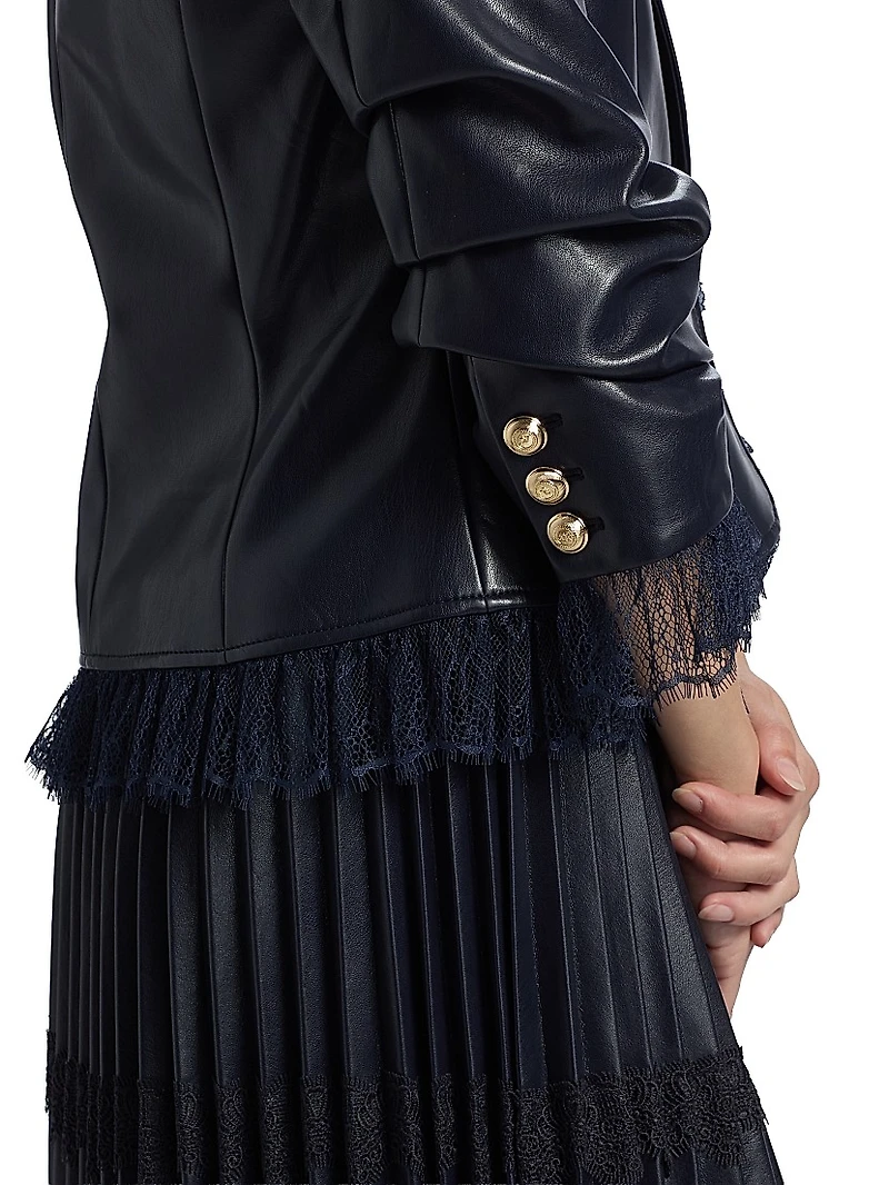 Le Petit Roxie Vegan Leather Blazer