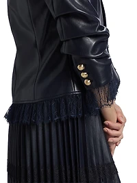 Le Petit Roxie Vegan Leather Blazer