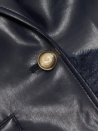 Le Petit Roxie Vegan Leather Blazer