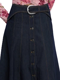 Briony Denim Midi-Skirt