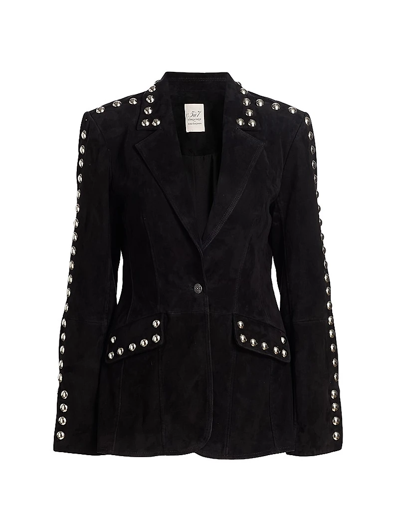 Milly Studded Suede Jacket
